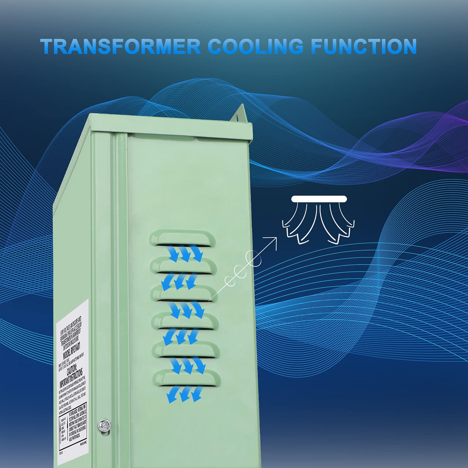 COOLWEST Transformador LED 12V 105W, Transformador LED 230V a 12V AC para iluminación de piscinas de bajo voltaje, focos, spa, tiras LED, interior/exterior, (verde)