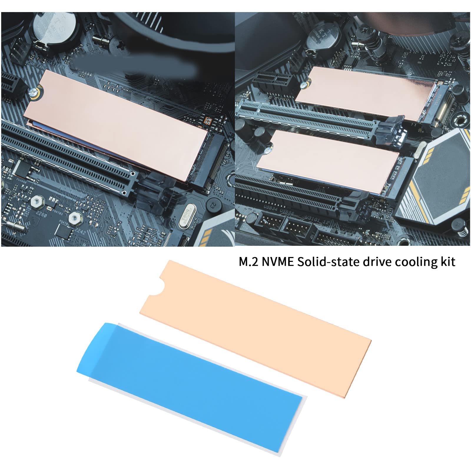 Dissipatore In Alluminio Per SSD M.2 2280 NVMe - Raffreddamento Ad Alta Efficienza Per PC E PS5, Con Cuscinetti E Cacciavite Inclusi - 3