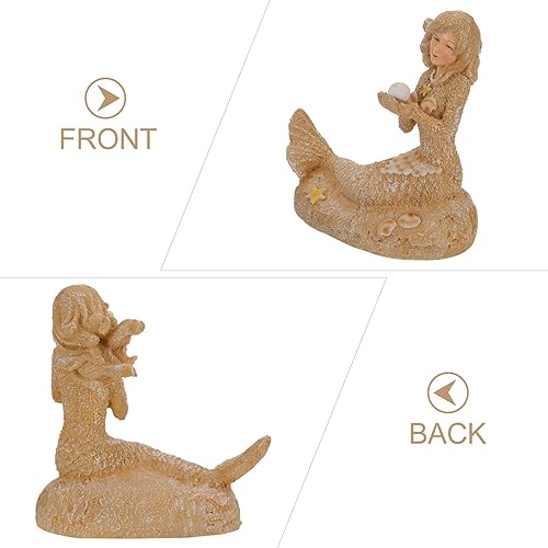 Miniatura 9 de POPETPOP Decoración de escritorio, estatua de sirena, miniatura y acuario, decoración de estanterías