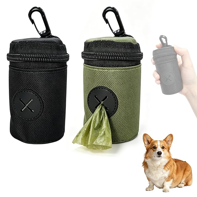 Bolsas Caca Perro Biodegradables, 2 Piezas Porta Bolsas Caca Perro