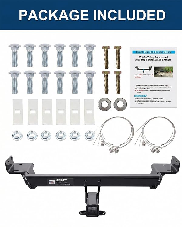TUZILLA Class 3 Trailer Hitch 2 Inch Receiver Fit for 2017-2025 Jeep Compass by TUZILLA - Used condition - Image 7