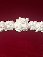 Vista 3 de Shabby Chic Hermoso blanco largo luna rosa muebles arquitectónicos apliques swag Onlay