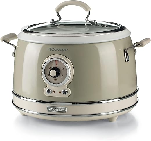 Ariete 2904, Rice Cooker, Cuociriso Slow Cooker, Cottura a Vapore, Linea Vintage,...