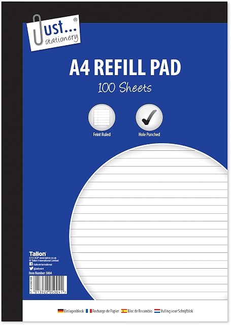 Just stationery 100 Sheet A4 Refill Pad