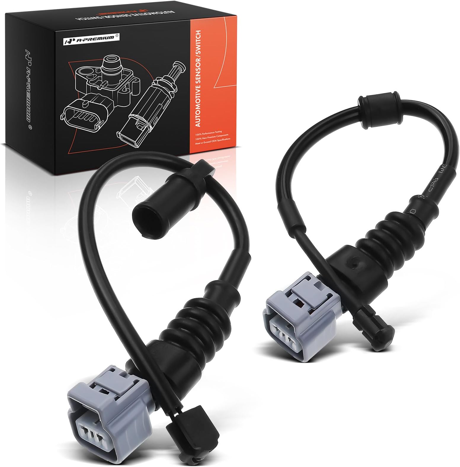 A-Premium Disc Brake Pad Wear Sensors Compatible with Lexus LS400 1995-2000 V8 4.0L Front and Rear Side 2-PC Set
