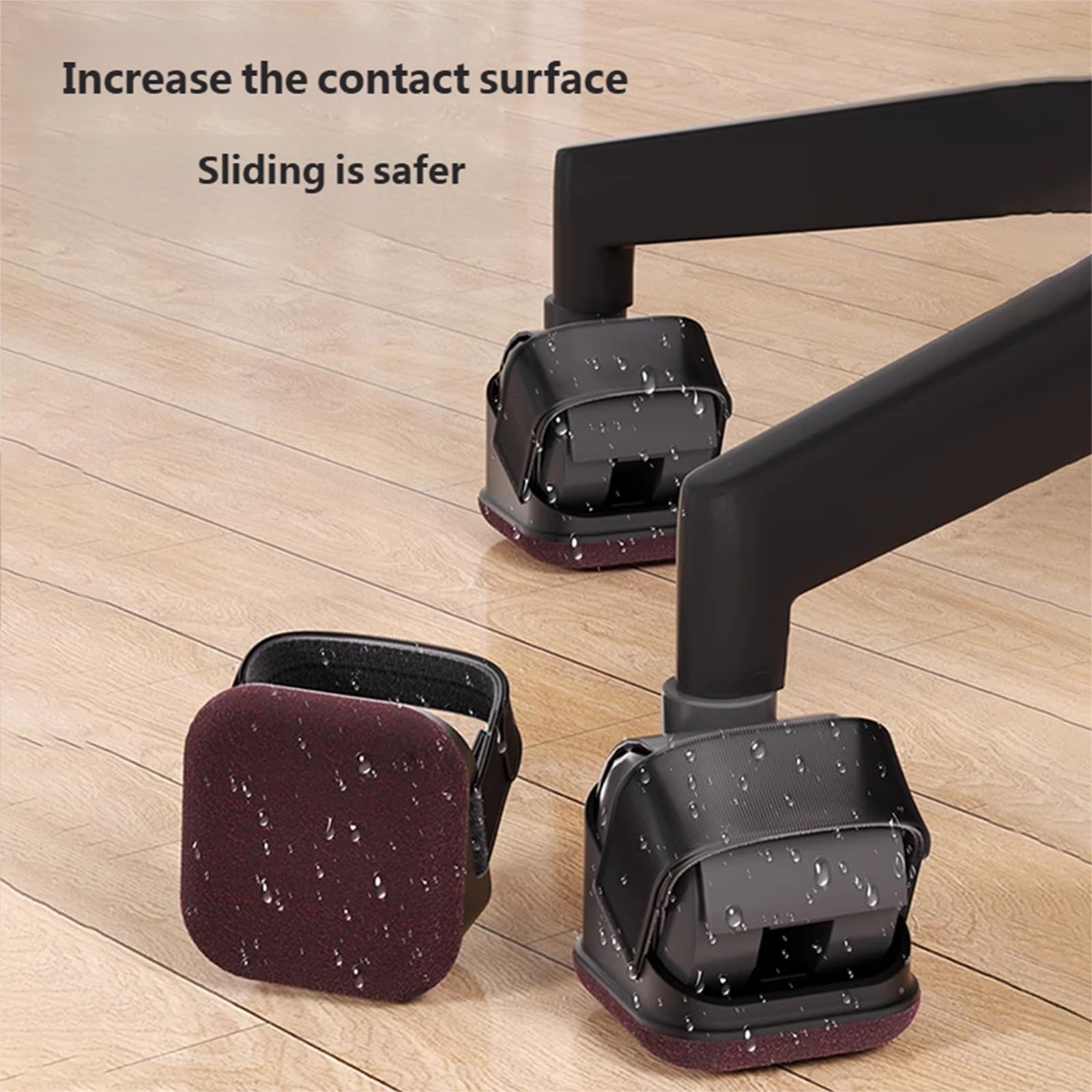 Pack of 5 Stable Caster Pads Plastic Pad Offer Noise Reduction & Slip Prevention Compatible for Multiple Chair Styles Office Casters