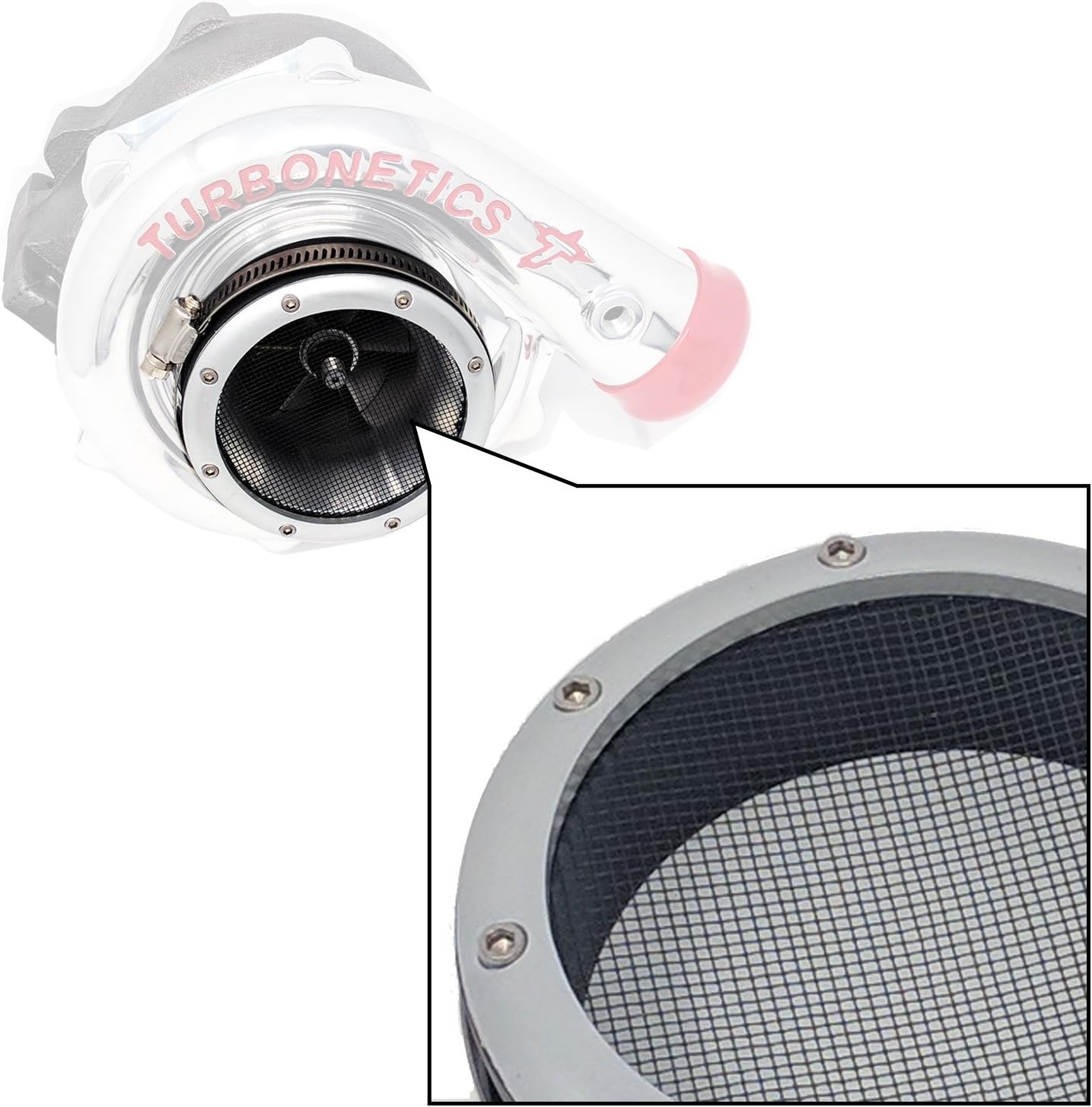 Turbo Inlet Grill Protector Guard, 3" ID, Silver