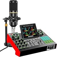 beyoursun G10 Pro Audio Mixer: Podcast Bundle with DJ Effects, Voice Changer, 48V XLR/3.5mm Mics for Streaming, Gaming & Singing