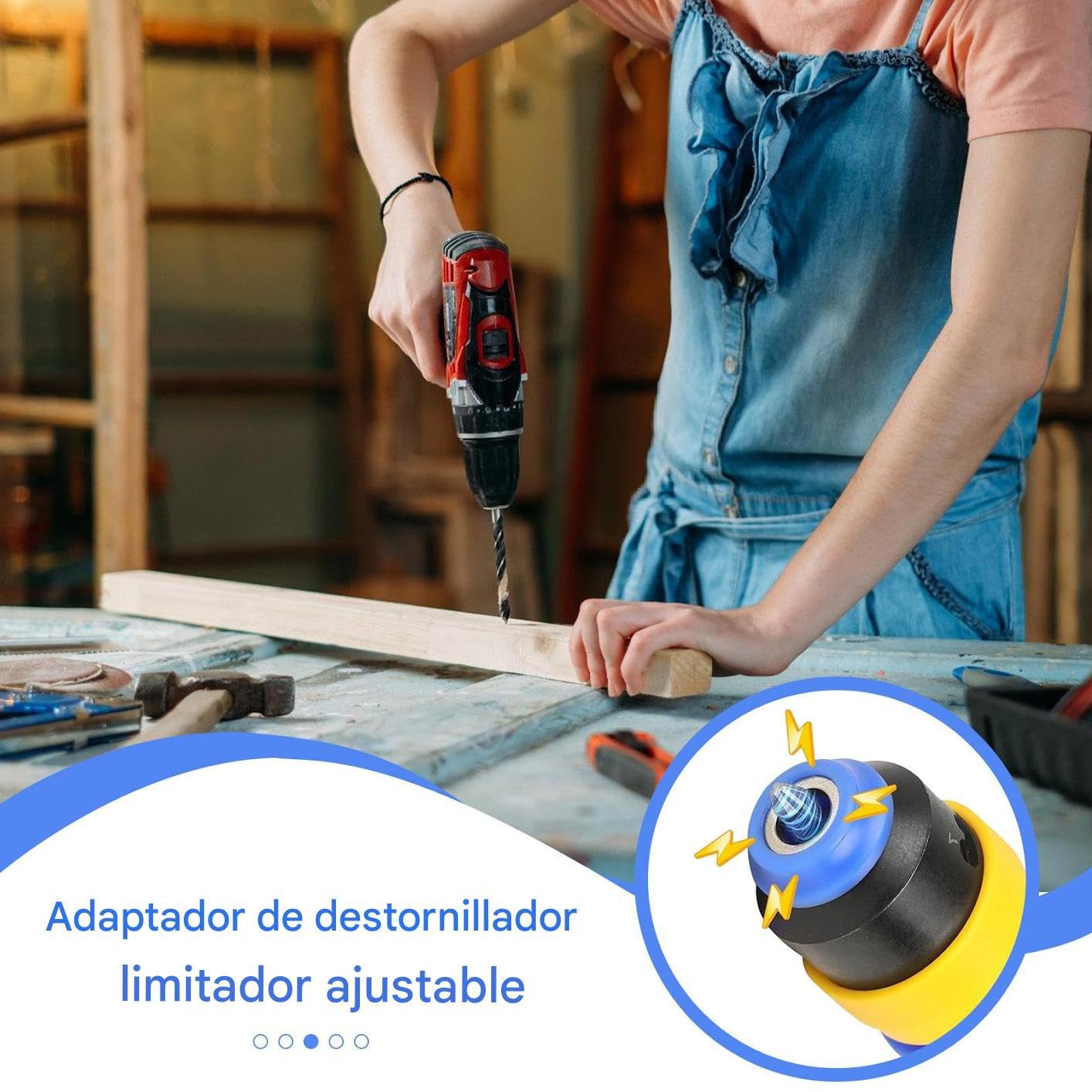Portapuntas Magnético Adaptador Posicionador Magnético Hexagonal