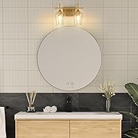 Vista 7 de VONLUCE Bathroom Vanity Light, 2-Light Bathroom Light Fixture Over Mirror, Vanity Light Fixtures with Clear Glass, Modern Wall Sconce for Bathroom