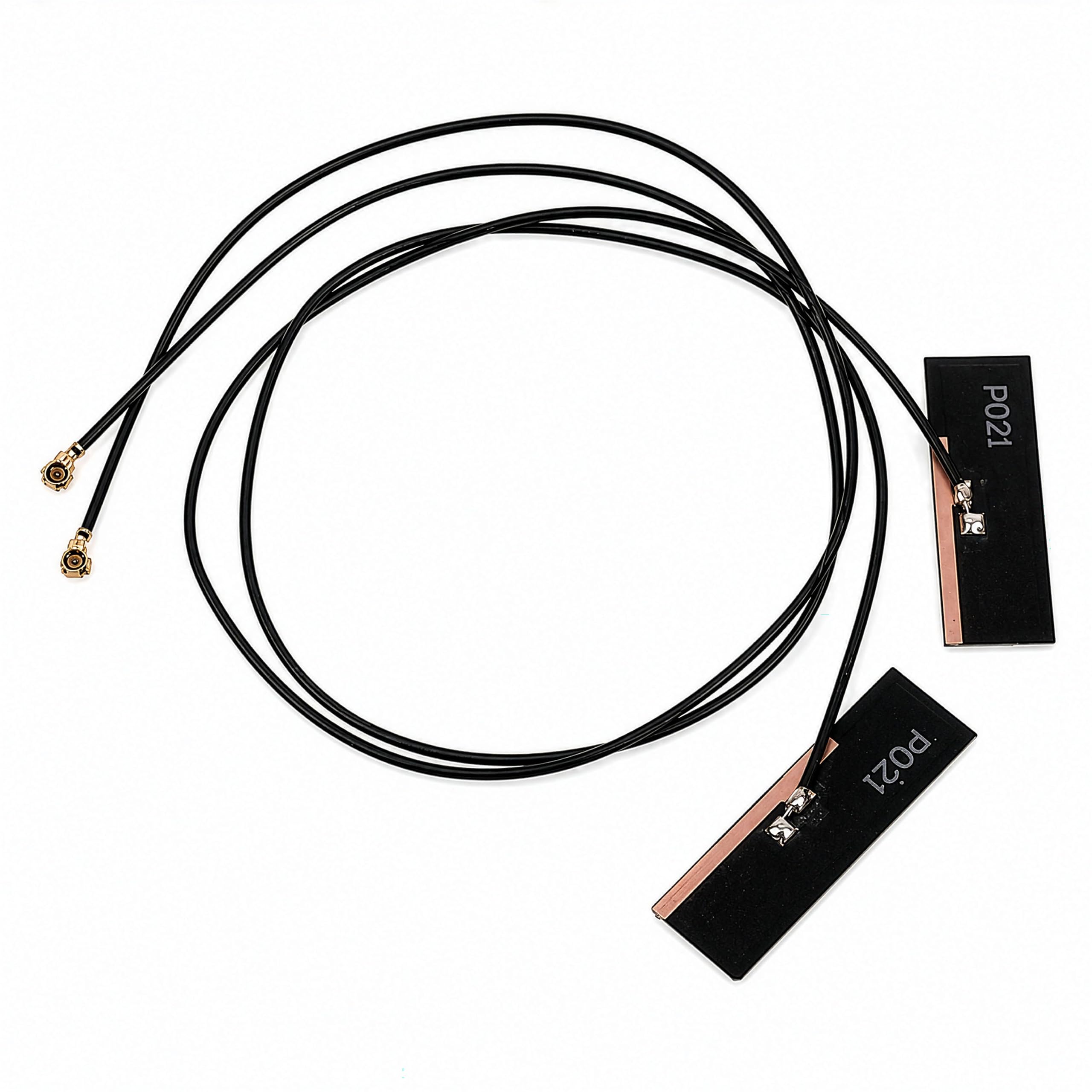 Antena WiFi para PC, portátil, Escritorio y Placa Base | 2.4 GHz/5 GHz/6 GHz | Conectores U.FL de 4ª generación (Compatible con MHF4) en Tarjetas Wi-Fi M2 | Paquete de 2 Unidades de 40 cm
