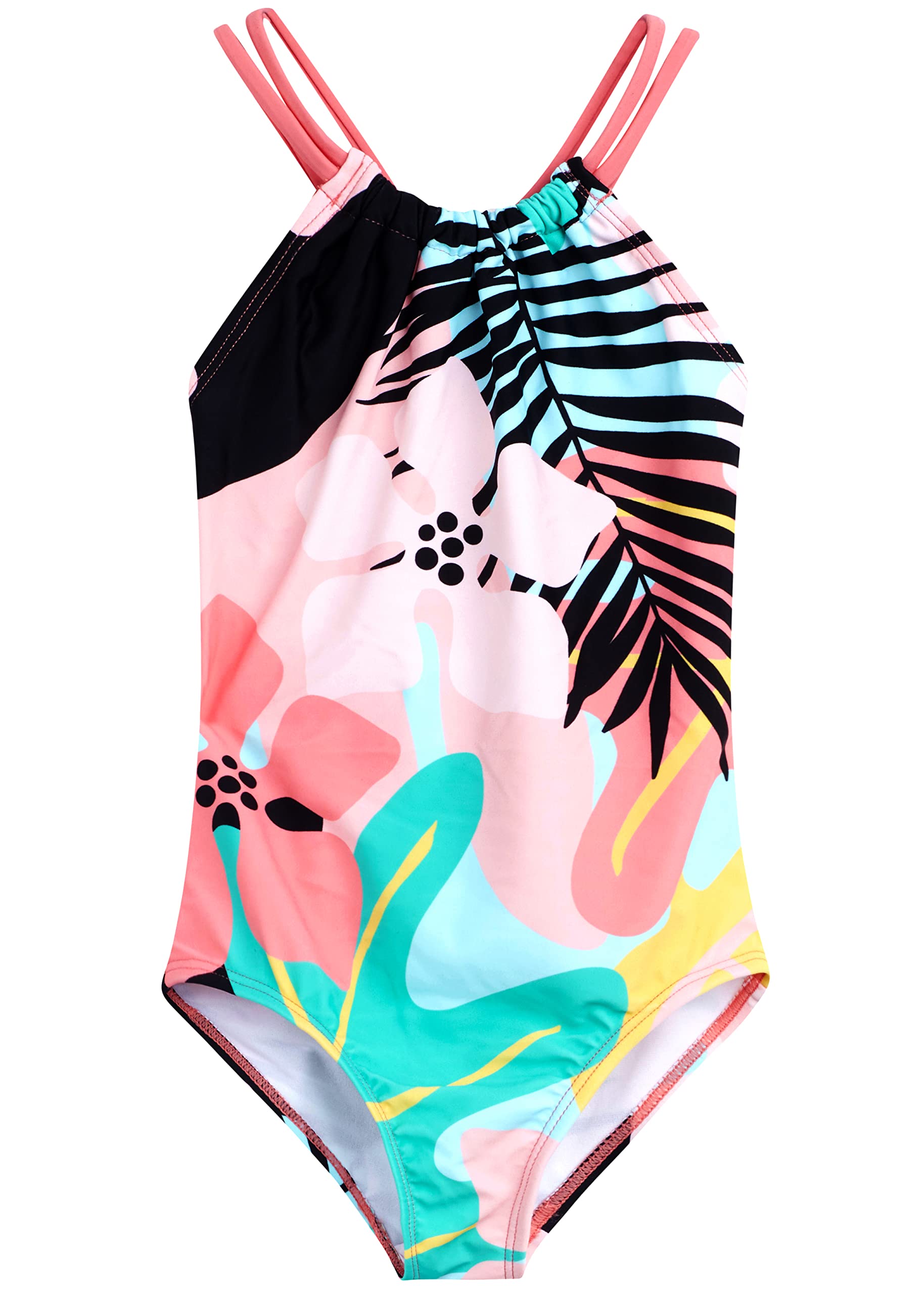 Kanu Surf Girls Jasmine Beach Sport Halter One Piece Swimsuit
