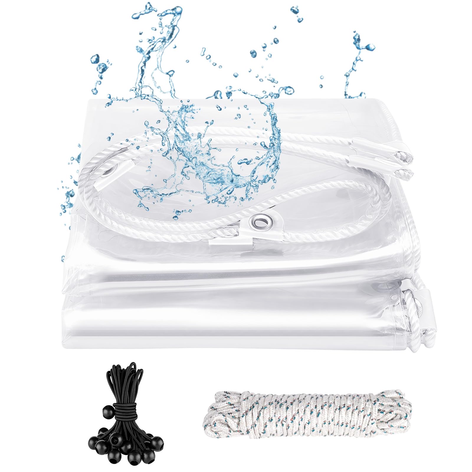 Bâche de protection extérieur imperméable 4x6m résistante pour piscine