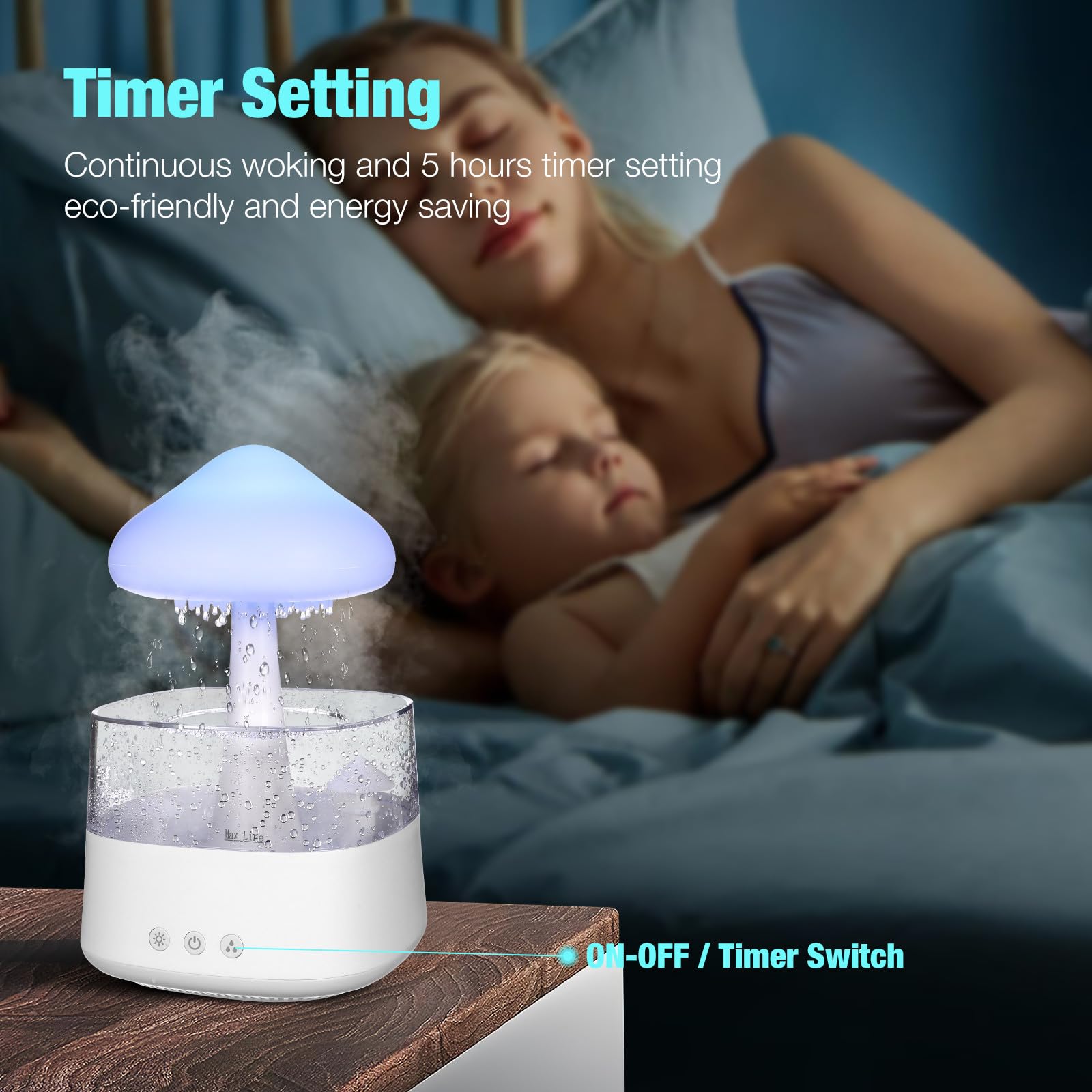 TOYANDONA Weißer Luftbefeuchter und Aroma Diffuser mit 450ml Kapazität Wolkenförmiges Design USB c Betrieb Weißes Nachtlicht für Schlafzimmer und Büro