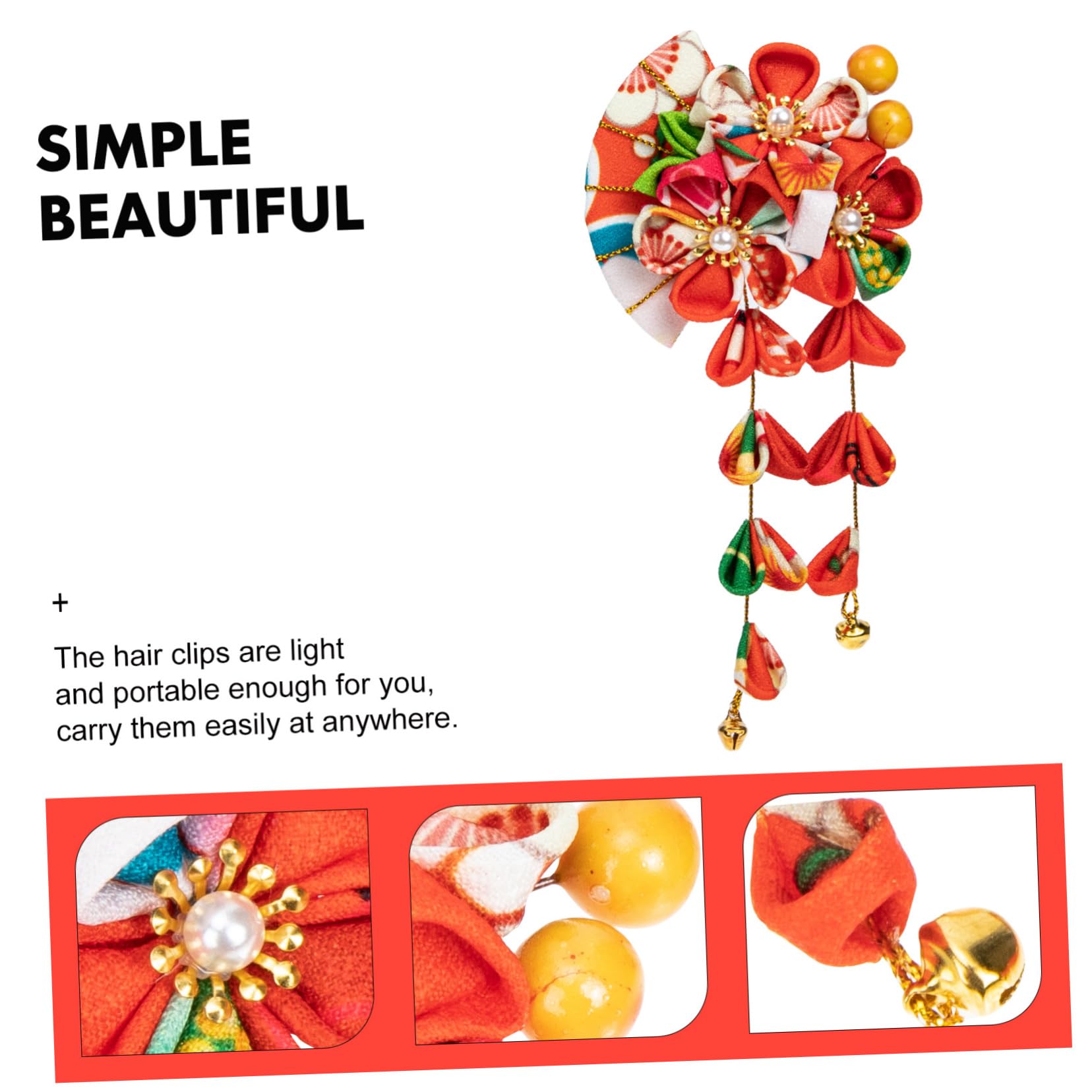 Healeved 8stücke Japanische Haarschmuck Mit Blüten-fächer-haarspangen Elegantes Accessoire Für Frauen Für Hochzeiten Fotoshootings Und Besondere Anlässe