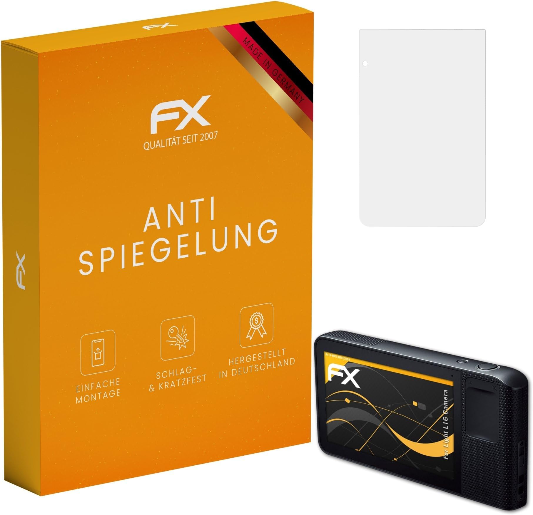 atFoliX Screen Protector compatible with Light L16 Camera Screen Protection Film, anti-reflective and shock-absorbing FX Protector Film (3X)