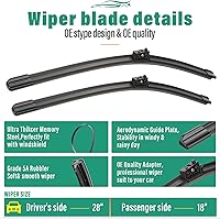 Vista 438 de 26" 20" 16" Windshield Wiper Blades Replacement for Dodge Grand Caravan 2008-2020 / Chrysler Town & Country 2008-2016 Premium All Weather Front Rear