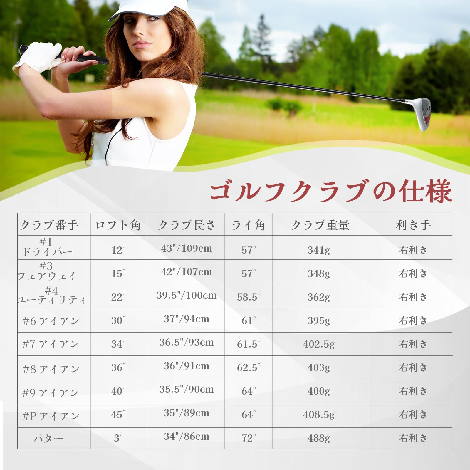 Amazon.co.jp: Giantex ゴルフクラブセット 9本 クラブのみ レディース