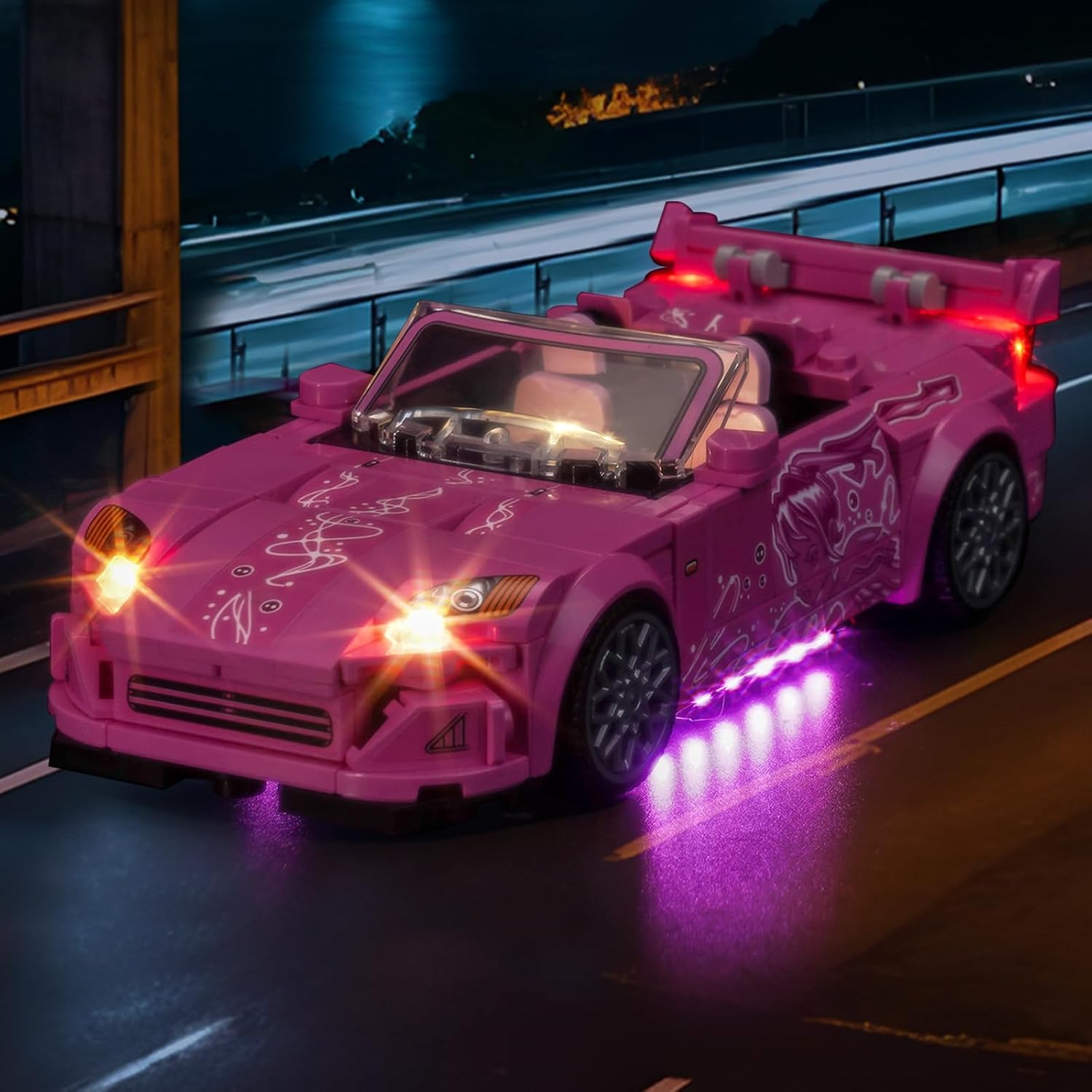 LED Lighting Compatible with Lego 77241 Speed Champions 2 Fast 2 Furious Honda S2000, Light Kit Compatible with Lego 77241 Car, NOT Included The Model Set - JUST Lights