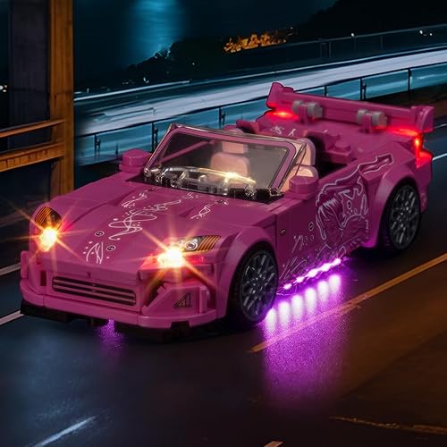 BRICKSHINING LED Lighting Compatible with Lego 77241 Speed Champions 2 Fast 2 Furious Honda S2000, Light Kit Compatible with Lego 77241 Car, NOT Included The Model Set - JUST Lights