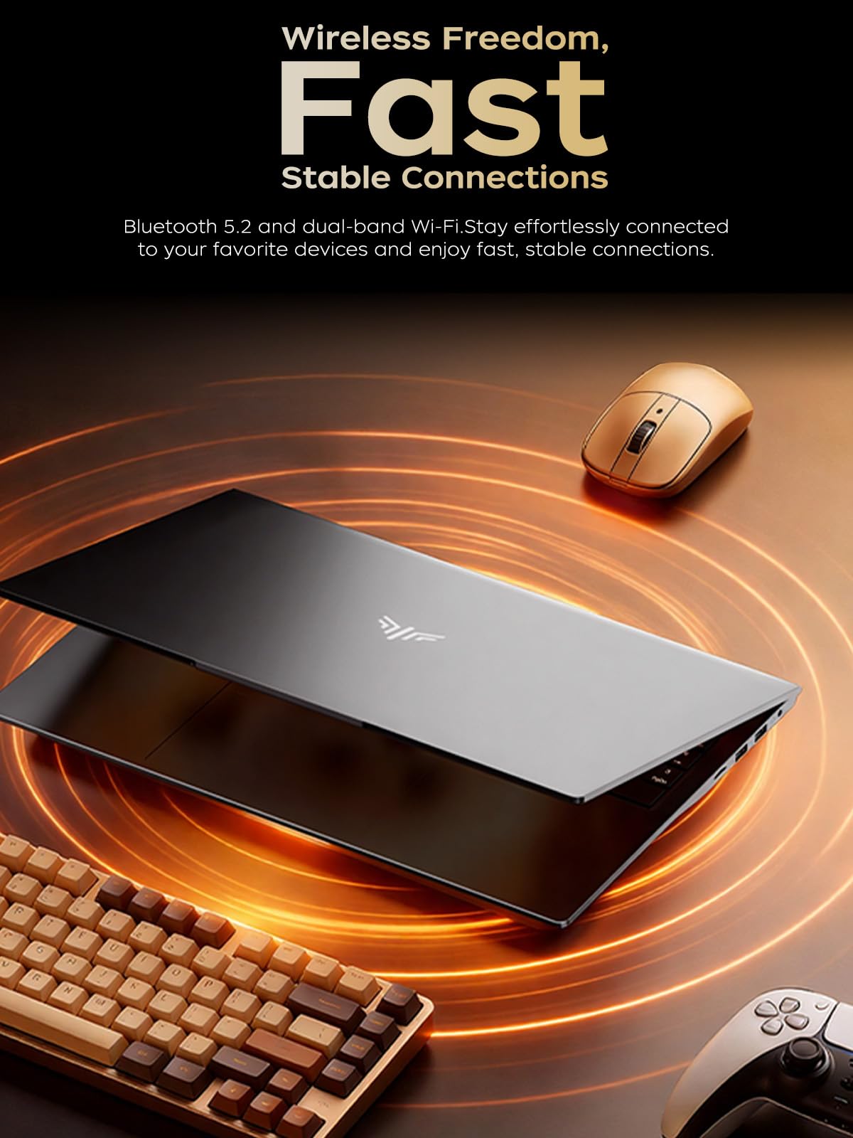 Tivique 2026 16 Inch FHD Laptop Ryzen 4300U Quad-Core (Processor Up to 3.7GHz) - 16GB DDR4 RAM 512GB M.2 SSD, Support Dual-Band WiFi, HDMI, USB 3.2,BT 5.2, 1200 16:10 HD Display, 5000mAh Long-Batter — view 8
