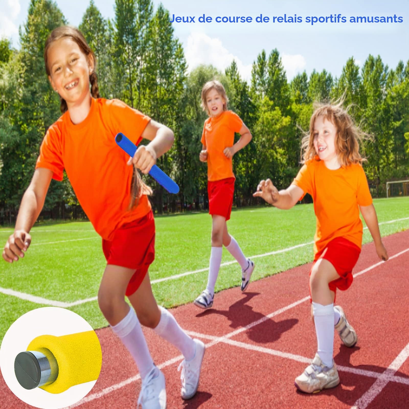 Sac de pommes de terre pour 4 à 8 joueurs - Jeux de course dans le jardin pour enfants et adultes - Fête d'anniversaire, jeux de plein air pour la famille, jeux de carnaval, course d'œufs et de cuillères, course à 3 pattes, bâtons de relais, prix de jeu
