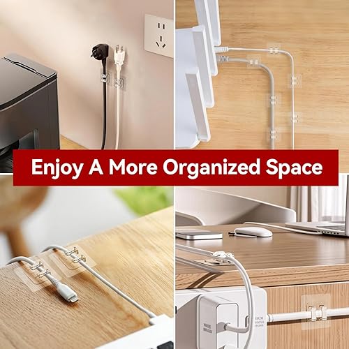 Miniatura 3 de Ganchos para tira de luces al aire libre, paquete de 25 clips de cable resistentes, clips de cable sin daños, impermeables y resistentes a los rayos