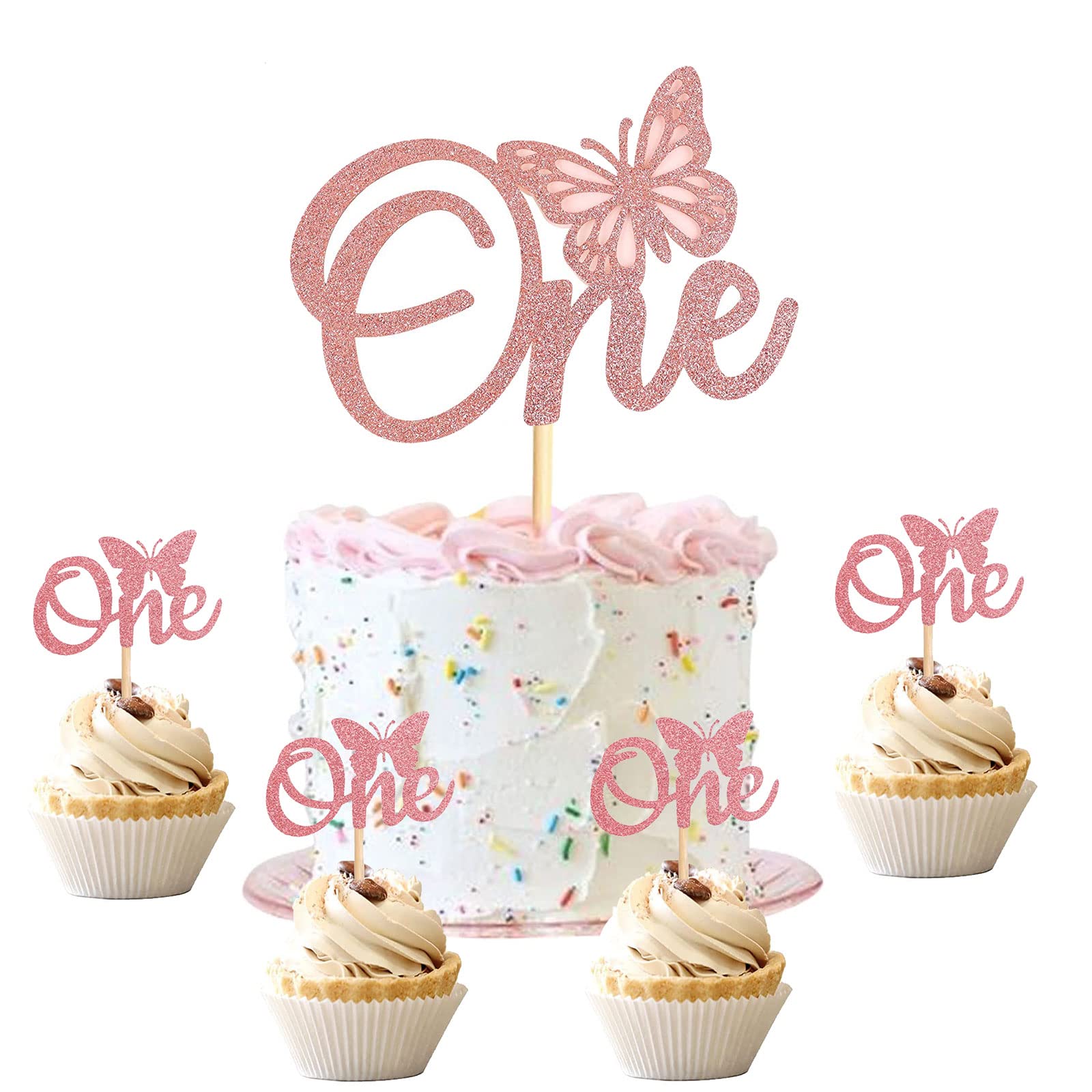Pink Purple Theme Party Butterfly 1st Birthday Party Decorations Kit ...