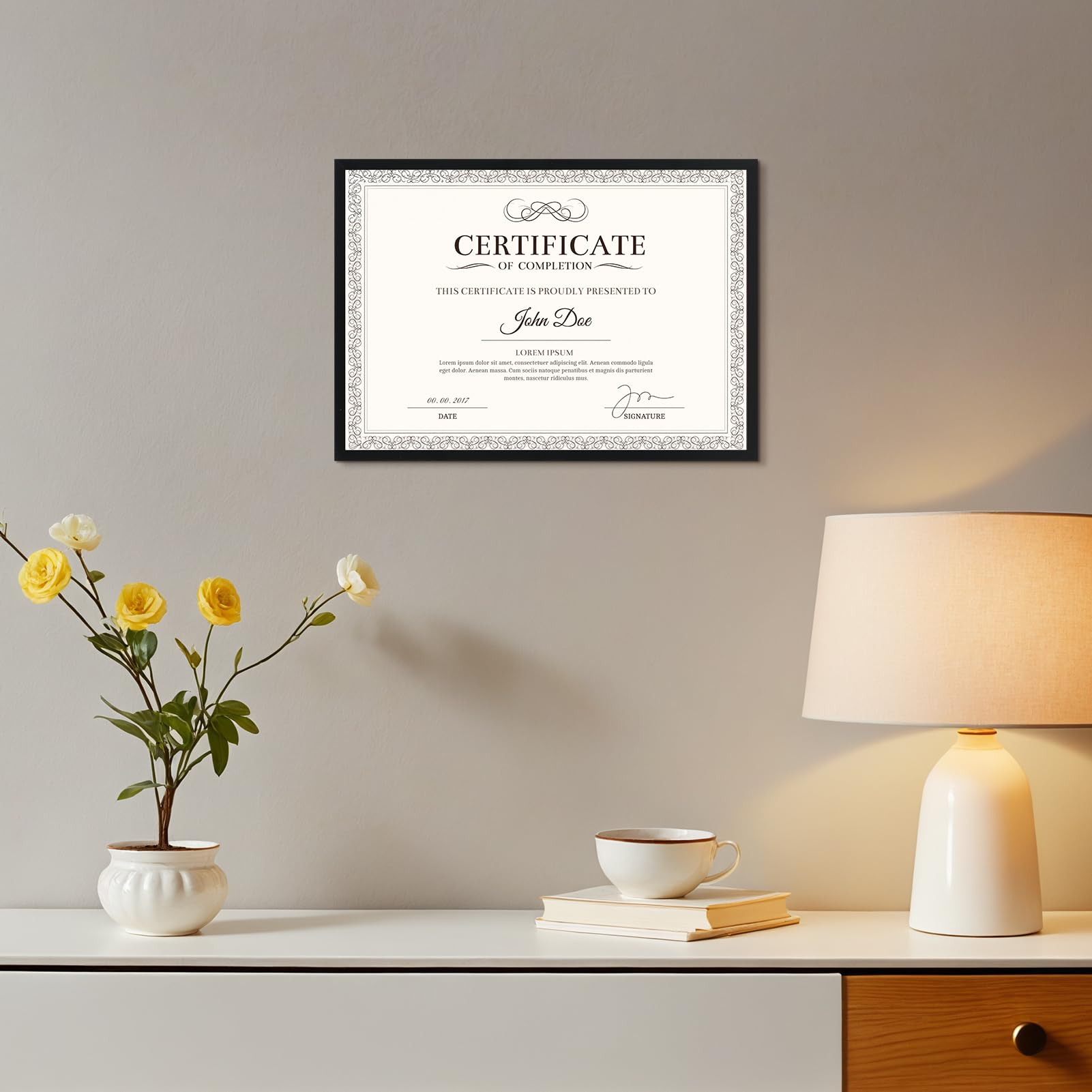 Giftgarden Cornice A3 Nera in PVC, Cornice Foto per Decorare Casa,Set di 7