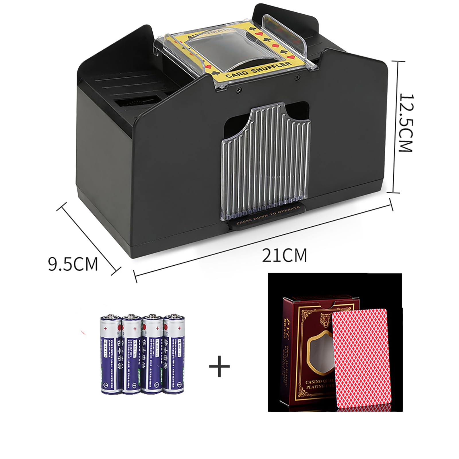 Mélangeur de cartes automatique rechargeable 1 à 4 jeux, mélangeur de cartes électrique pour casino, poker, USB/piles, pour UNO, Texas Hold'em, jeux de cartes à domicile, blackjack Mélangeur de cartes automatique rechargeable 1 à 4 jeux, mélangeur de cartes électrique pour casino, poker, USB/piles, pour UNO, Texas Hold'em, jeux de cartes à domicile, blackjack
