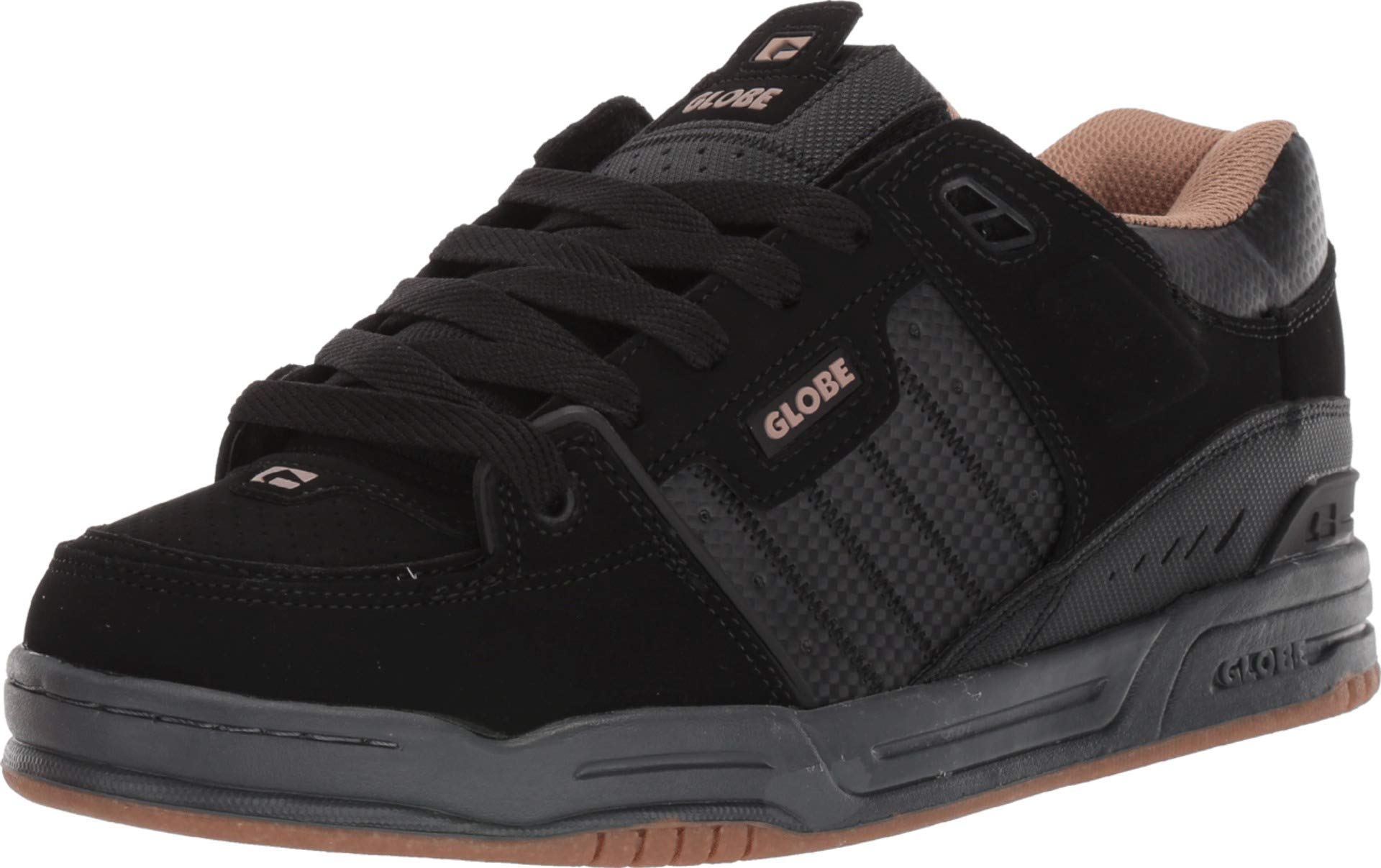 Globe Men's Fusion Skate Shoe, Black/carbon Fibre, 7.5 M US