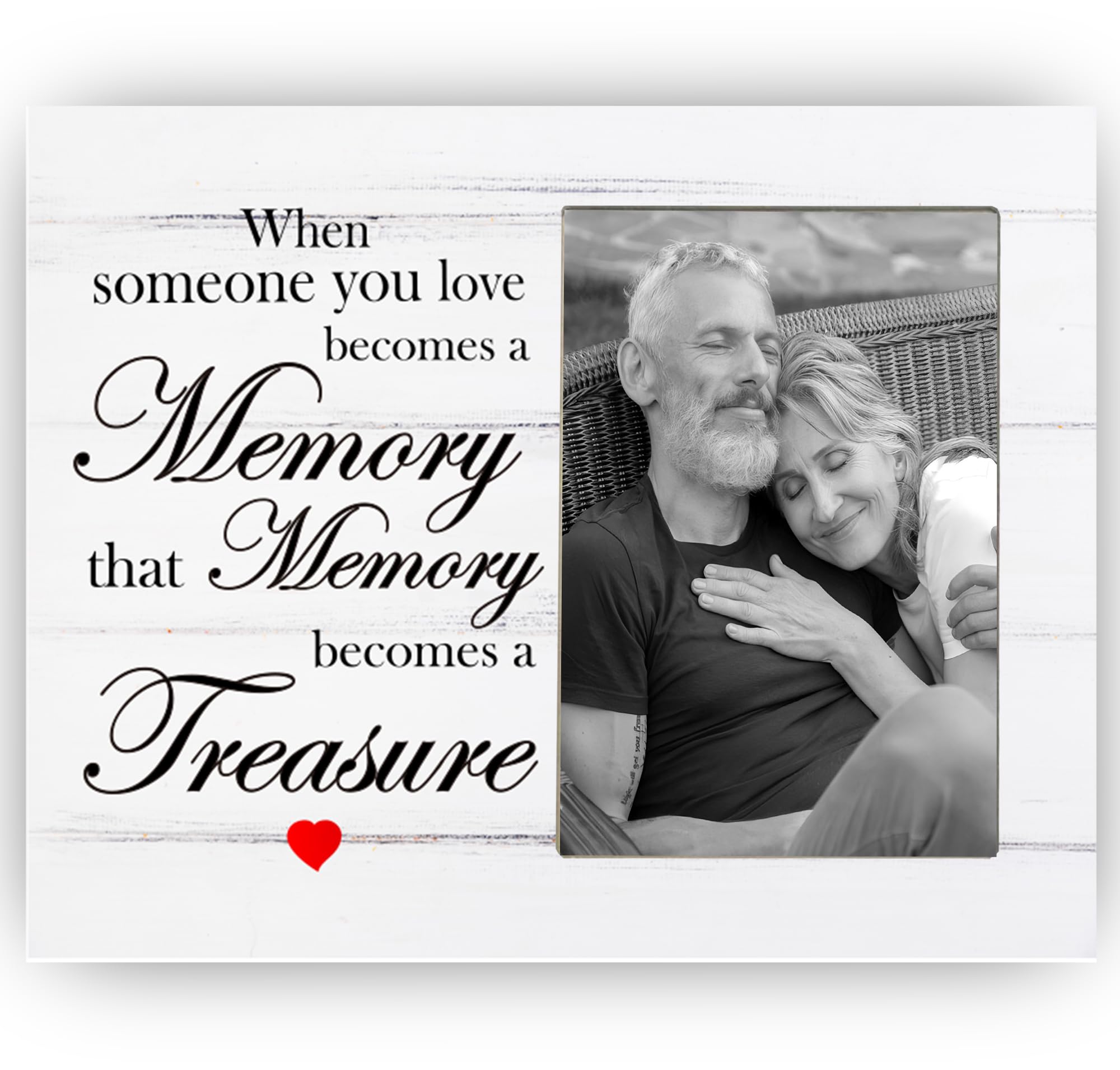 CAIFZ When Someone You Love Becomes a Memory Picture Frame, Memorial Wooden Frame Gift for Loss of Loved One, 4x6 inch Photo
