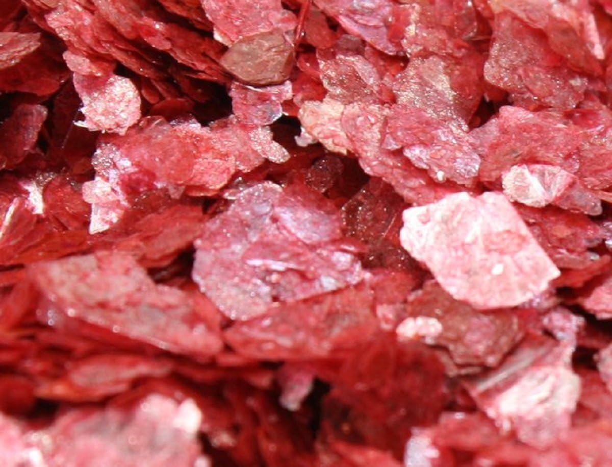 Red - Cinnabar - Natural Mica Flakes - 311-4325 (1/4 oz Bag)