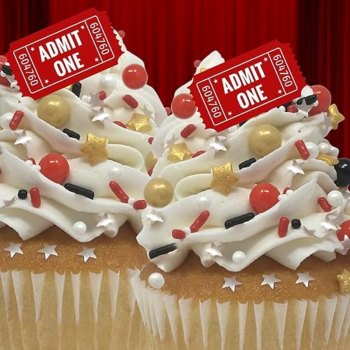 Miniatura 3 de Hollywood Glamour Diva película película estrella alfombra roja decoración comestible chispas y confeti pastel galletas magdalenas helado donas