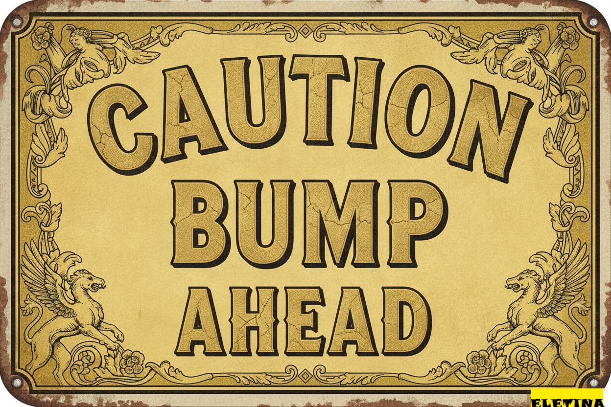 Personalized Sign for Man Cave Slow Down, Caution Bumps Ahead S,bump Ahead Road Yellow Metal Tin S 8x12in Private Property Decorative
