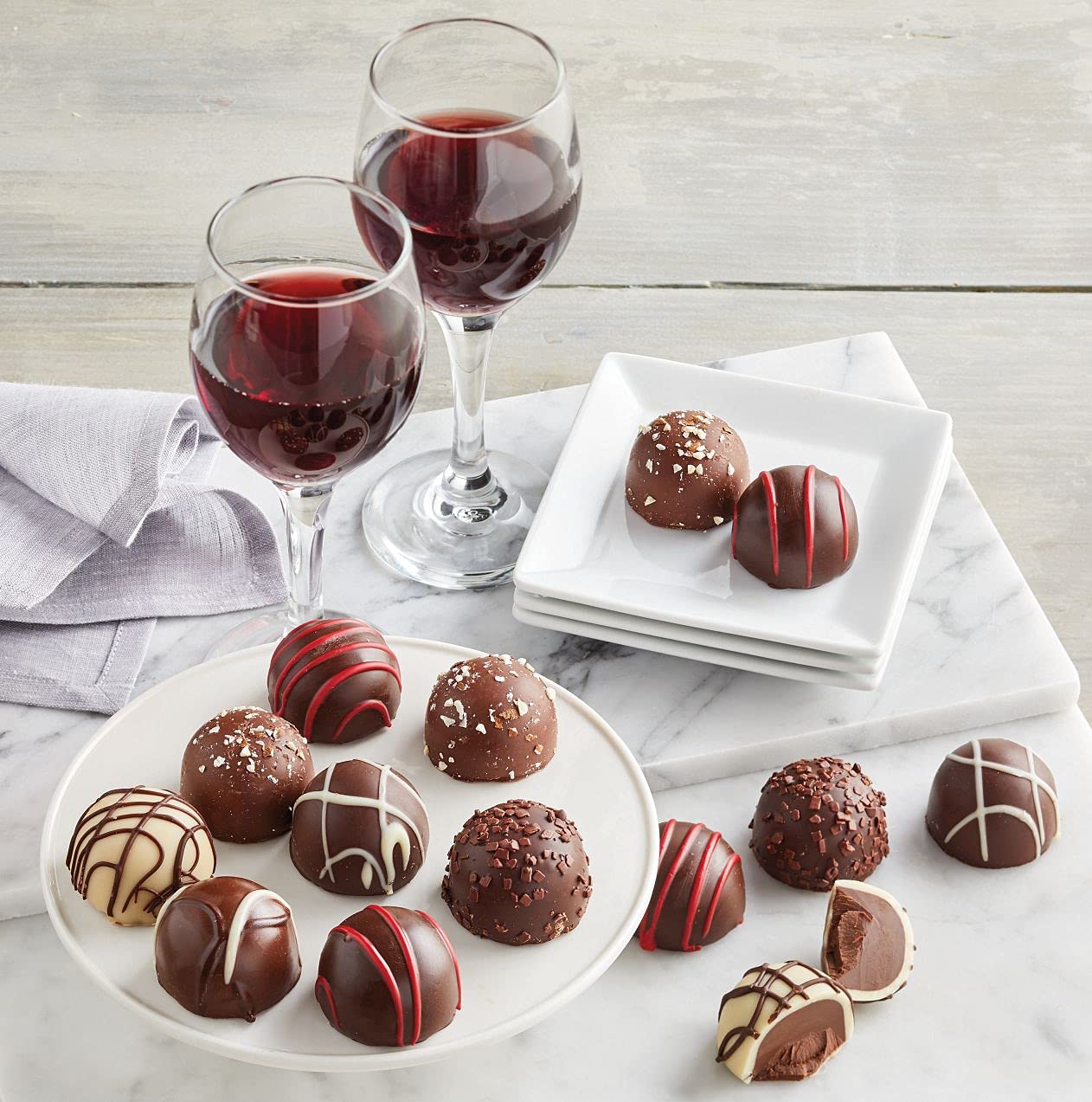 Harry & David Dark Chocolate Truffles, 50-Count Bulk Bag, Gourmet Dark Chocolate Candy, Individually Wrapped, After Dinner Treats, All Occasion Gift Basket, Party, Thank You