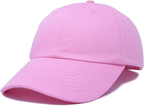 DALIX Gorra plana de algodón, color marrón, náutico, rosa, rojo o blanco, para niños o jóvenes