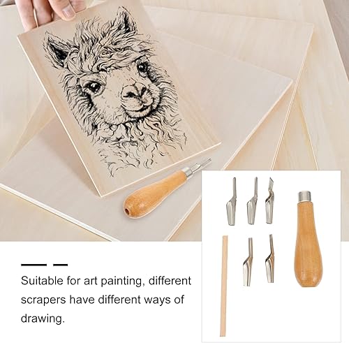 Miniatura 8 de EXCEART Juego ergonómico ideal para pintar espátulas artísticas, suministros de pintura al óleo, espátula de dibujo