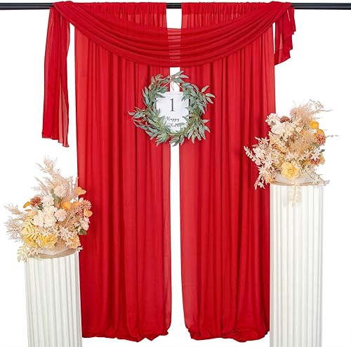 Vista 15 de ShinyBeauty 2 paneles de cortina de gasa negra de 2.4 x 7 pies, cortinas de tul para ventana, cortinas opacas de 84 pulgadas, cortinas de fondo