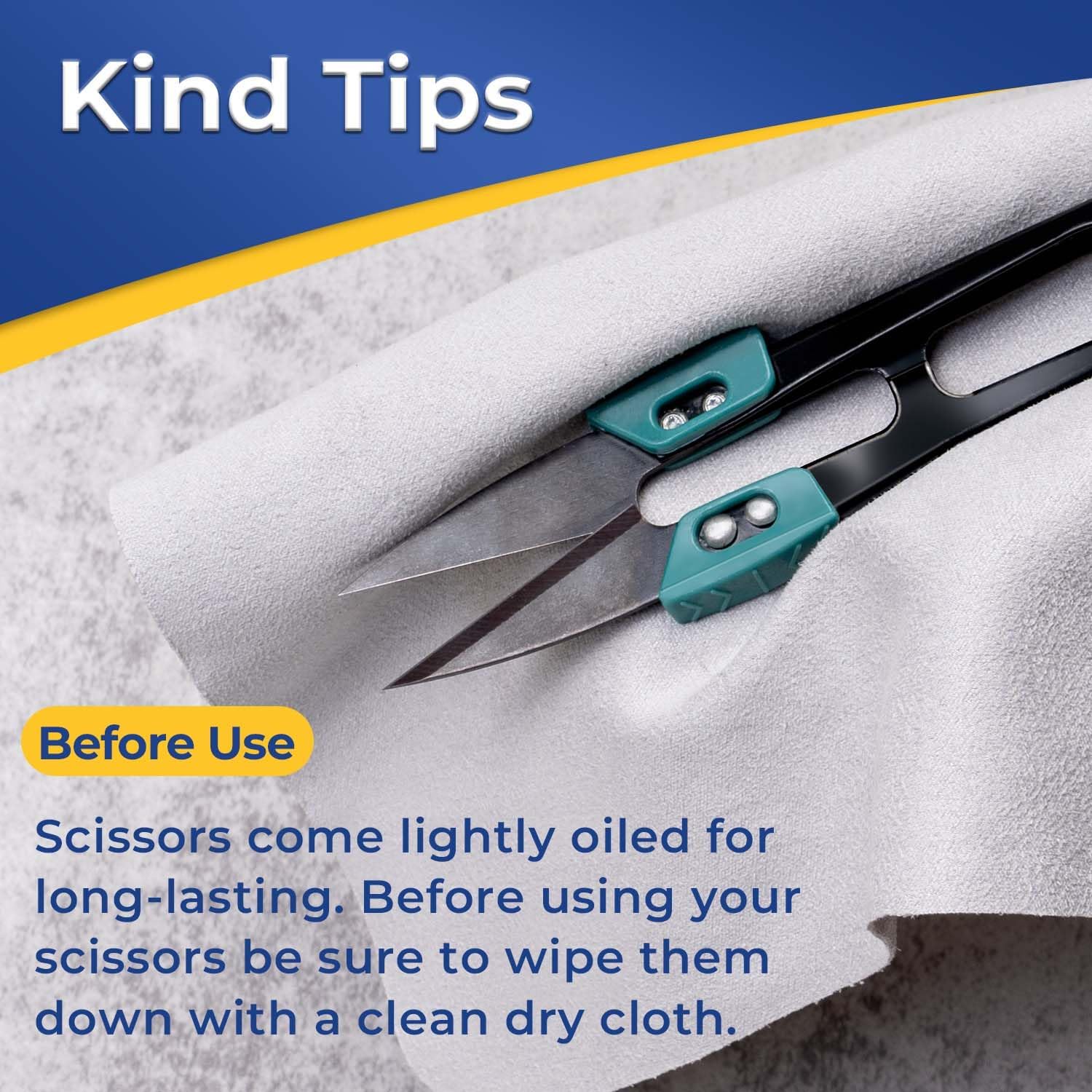 Dita 4.2 inch Sewing Scissors - Wider Handle Thread Snips - Profal
