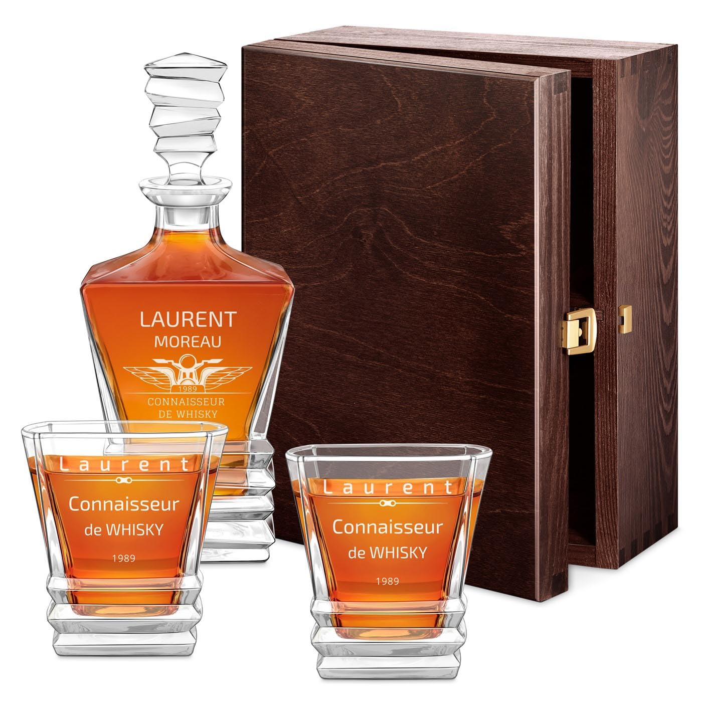 Maverton Carafe et 2/4 / 6 verres, Avec motif géométrique, Ensemble