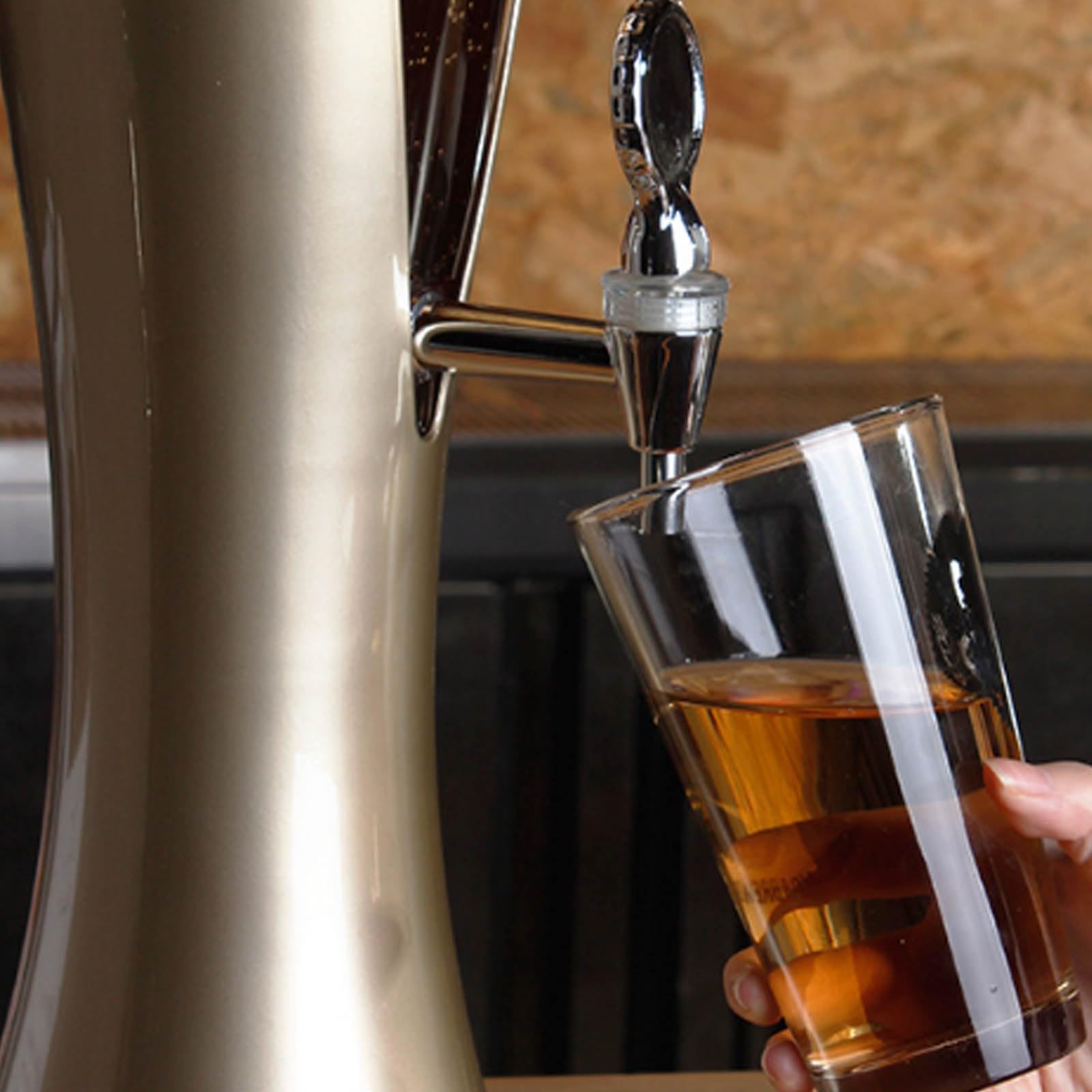 Torre spillatura della Birra con Tubo del Ghiaccio luci, Rubinetto,Feste | Torre spillatura birra, tubo refrigerante mantenere bevande ghiacciate per feste bar uso domestico(Silver,1.5L)