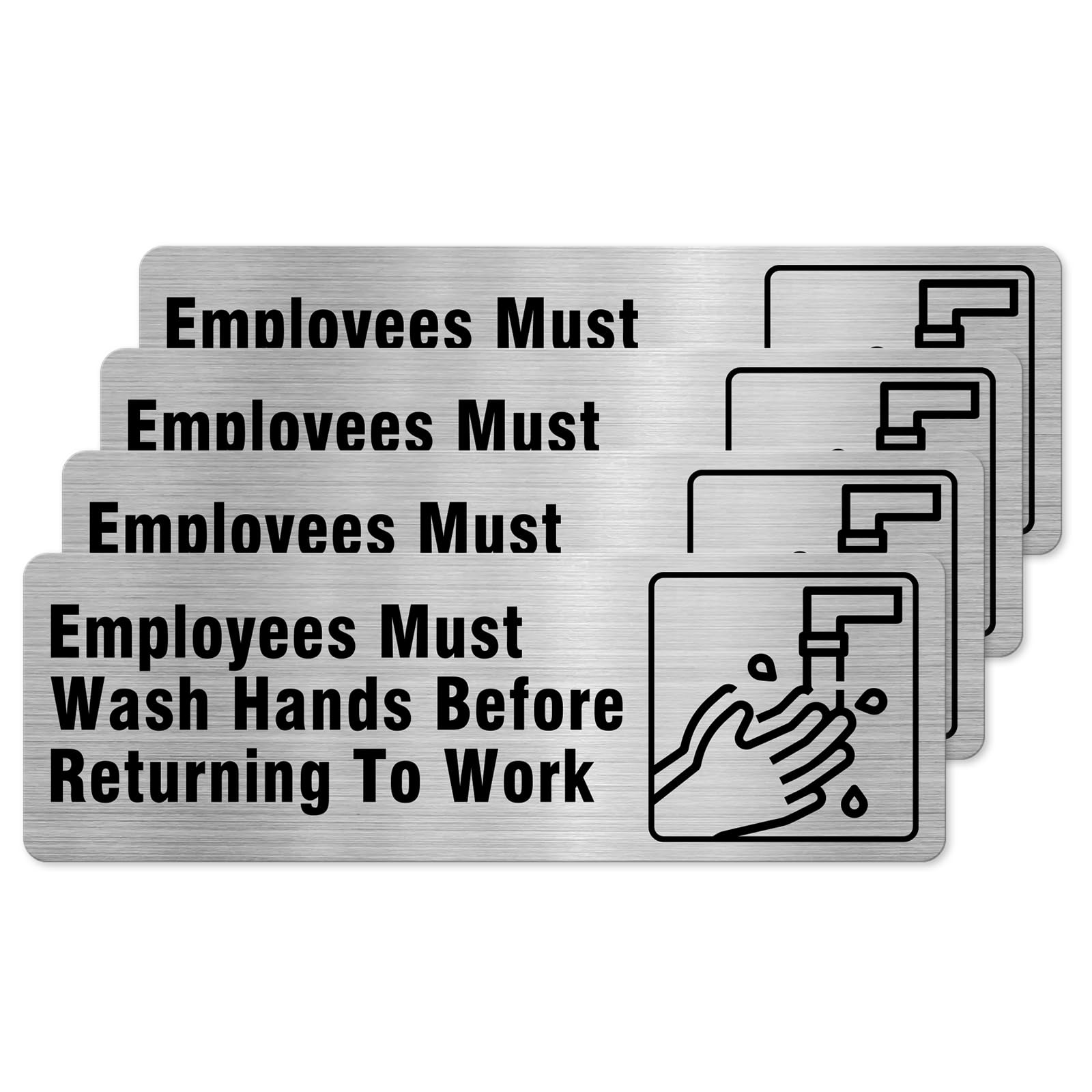 Wash Rinse Sanitize Signs - 3 Pack -20