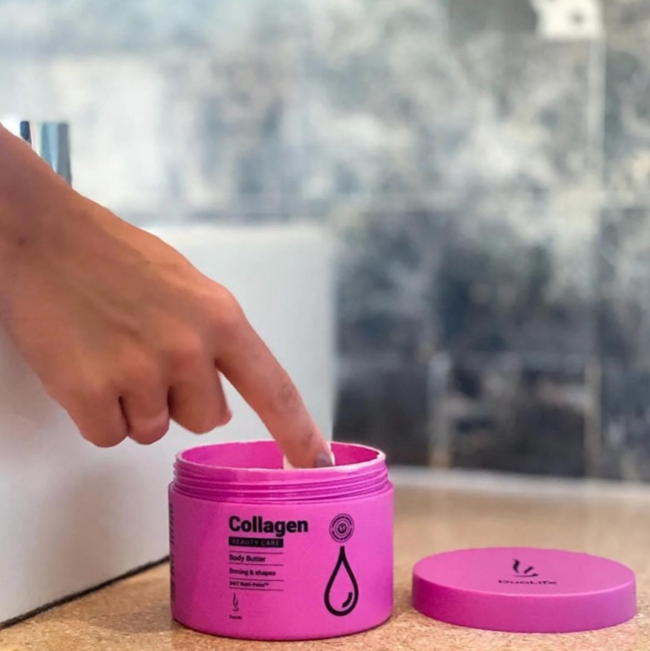 Kolagen Body Butter 200 ml Duolife, ujędrniające masło do ciała - Poprawia nawilżenie i elastyczność skóry - 5 kwasu hialuronowego i 8 ekstraktów roślinnych