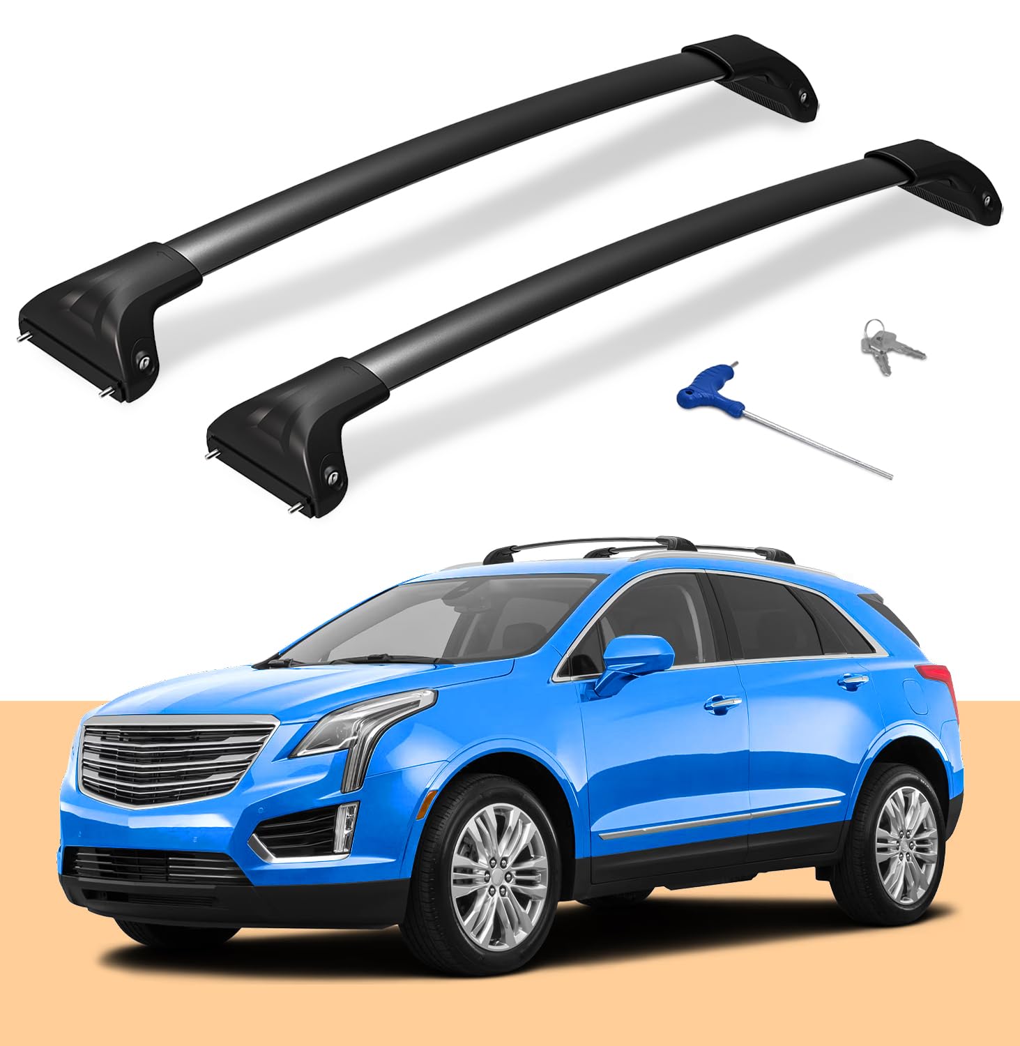 Amazon.com: HmmtyRack 300lbs Lockable Roof Rack Cross Bars Fit for