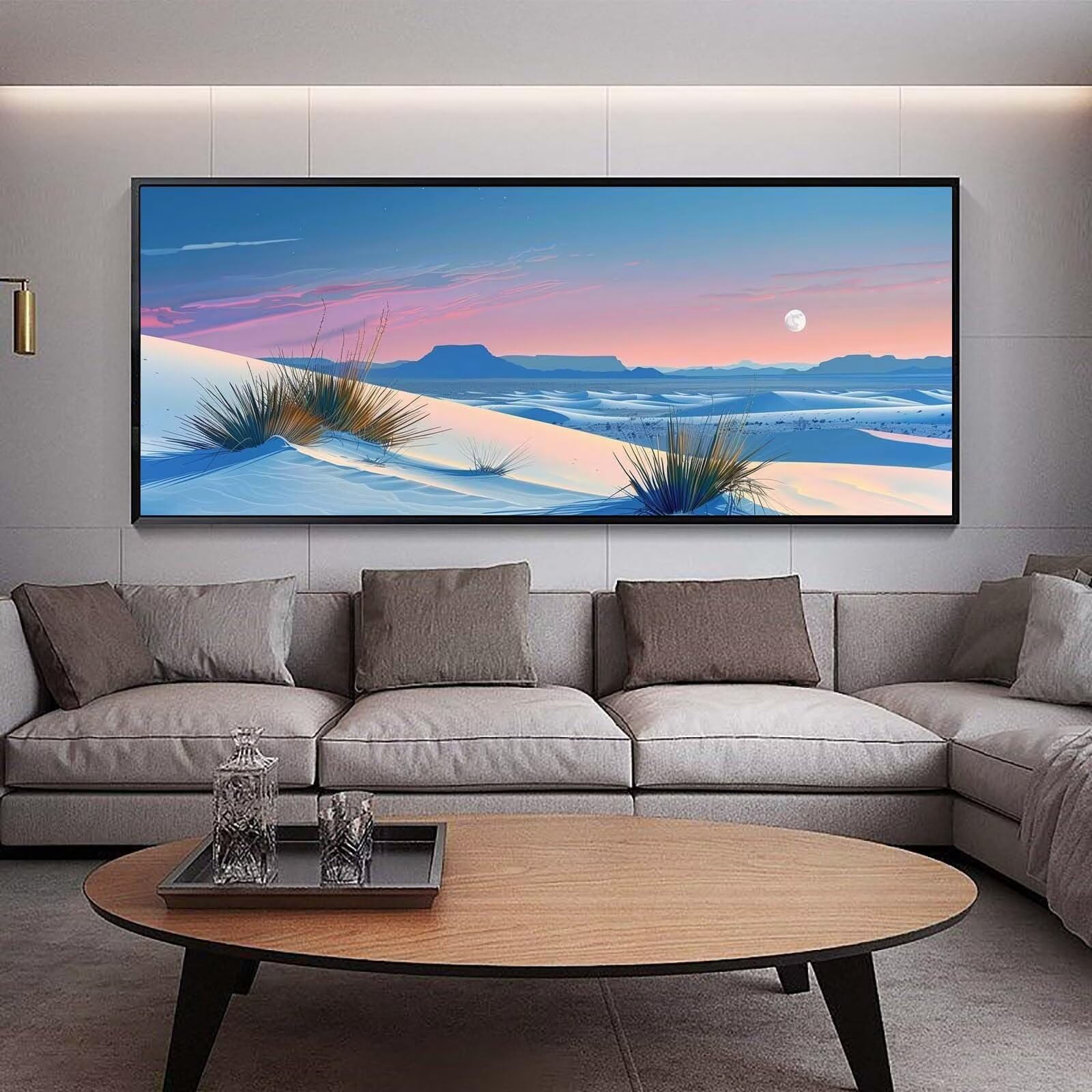 Diamond Painting Groß xxl 150 x 60 cm Winter Diamant Painting Bilder Erwachsene Malen nach Zahlen Landschaft DIY Voll Round diamond painting zubehör Set für Wohnzimmer und Schlafzimmer Wanddeko E46
