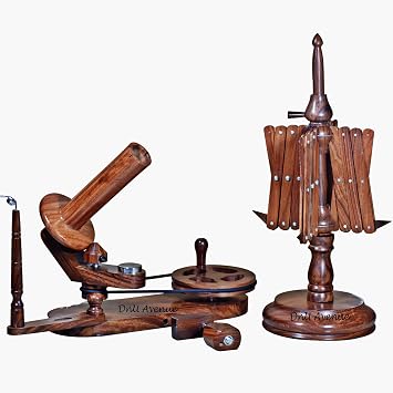 Handcrafted Wooden Yarn Winder and Swift, Table Top Knitting Umbrella, Swift Yarn Winder, Easily Wind Skeins into Center-Pull Balls for Knitting and Crocheting. (Yarn Winder & Swift)