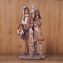 ICE Armor 13" H Indian Couple Statue Native American Decoration Figurine, Multicolor 78GSC11334