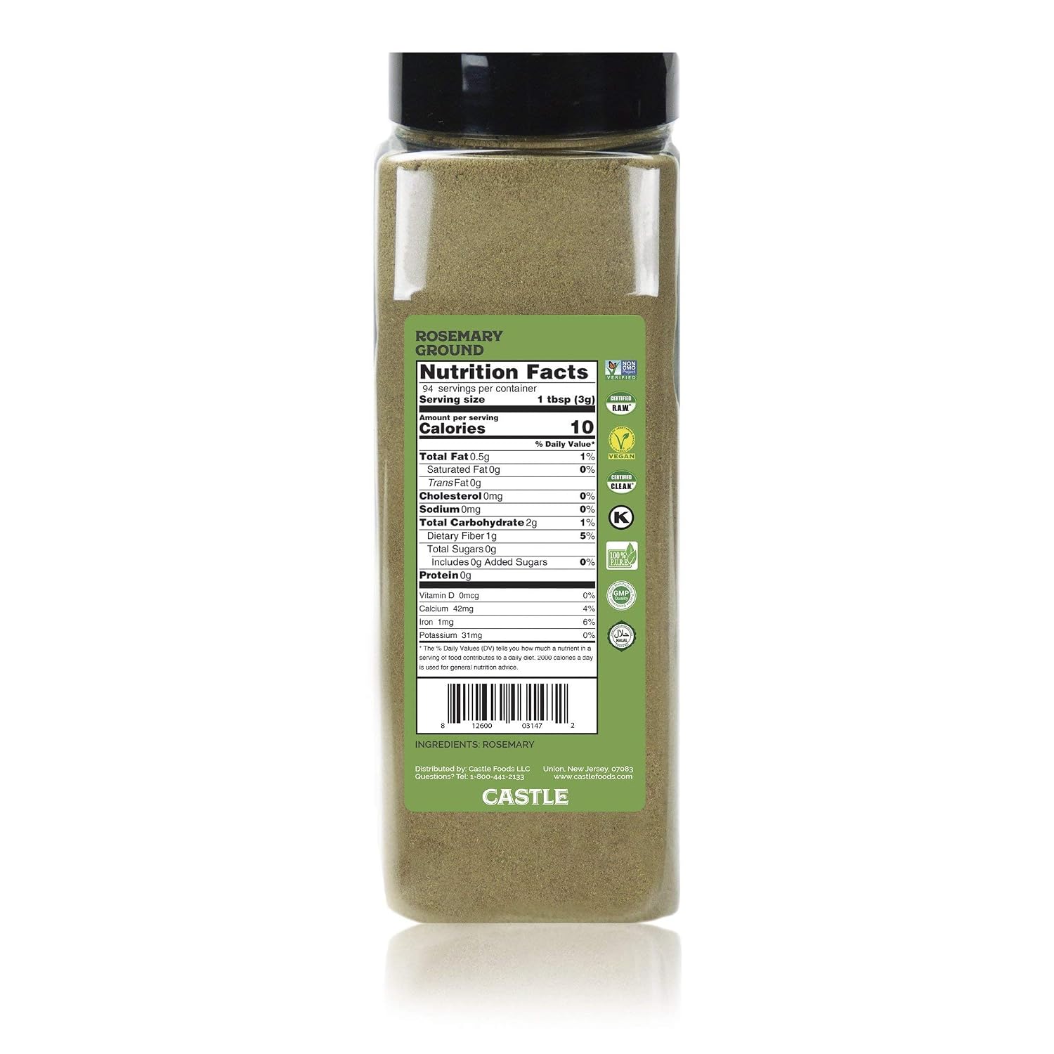 Castle Foods Rosemary Leaves, 10 Ounce