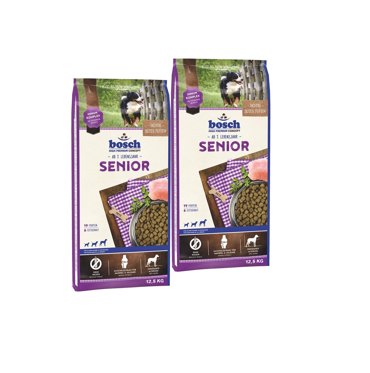 Bosch Senior 2 x 12,5kg Sparpaket Trockenfutter für Hunde